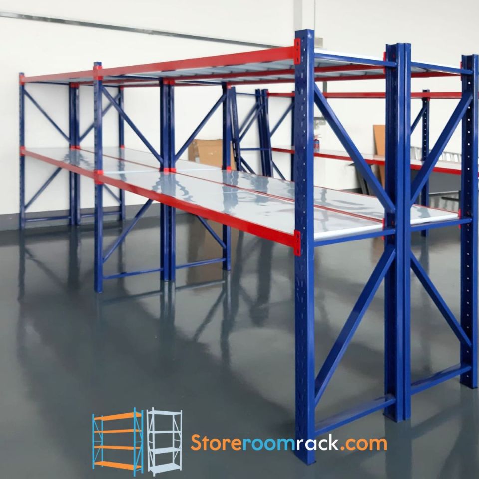 Double-sided run — Warehouse premises, commercial racking installation in Singapore