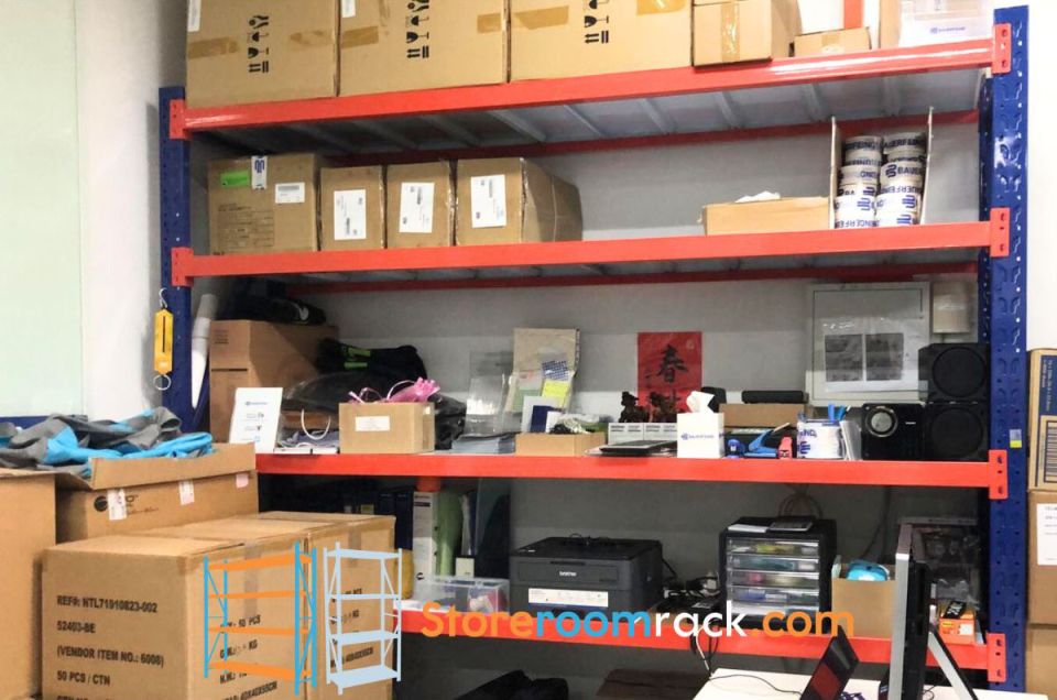 Boxed stock — Retail storage, commercial racking installation in Singapore